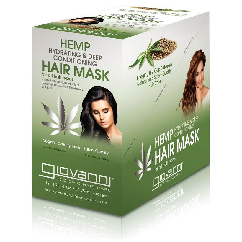 Giovanni Cosmetics - Hemp Hydrating Deep Conditioning Hair Mask - 12 Pack (12x 52 ml)