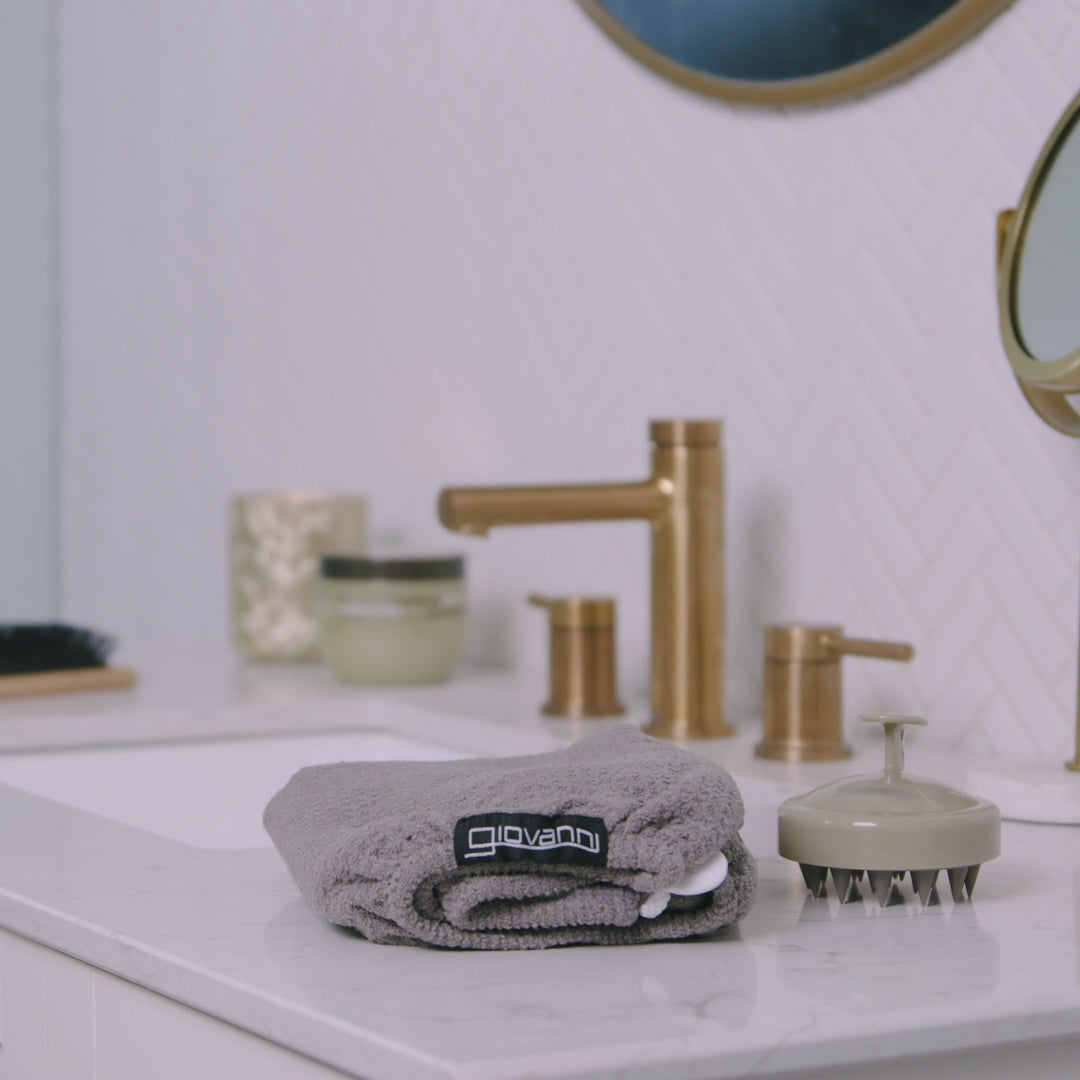 Giovanni Cosmetics - Sneldrogende Haarhanddoek (Quick Dry Hair Turban) – Grijs