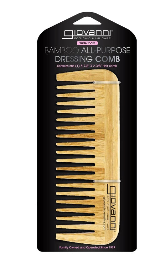 GC - Bamboo All Purpose Dressing Comb - Single Unit