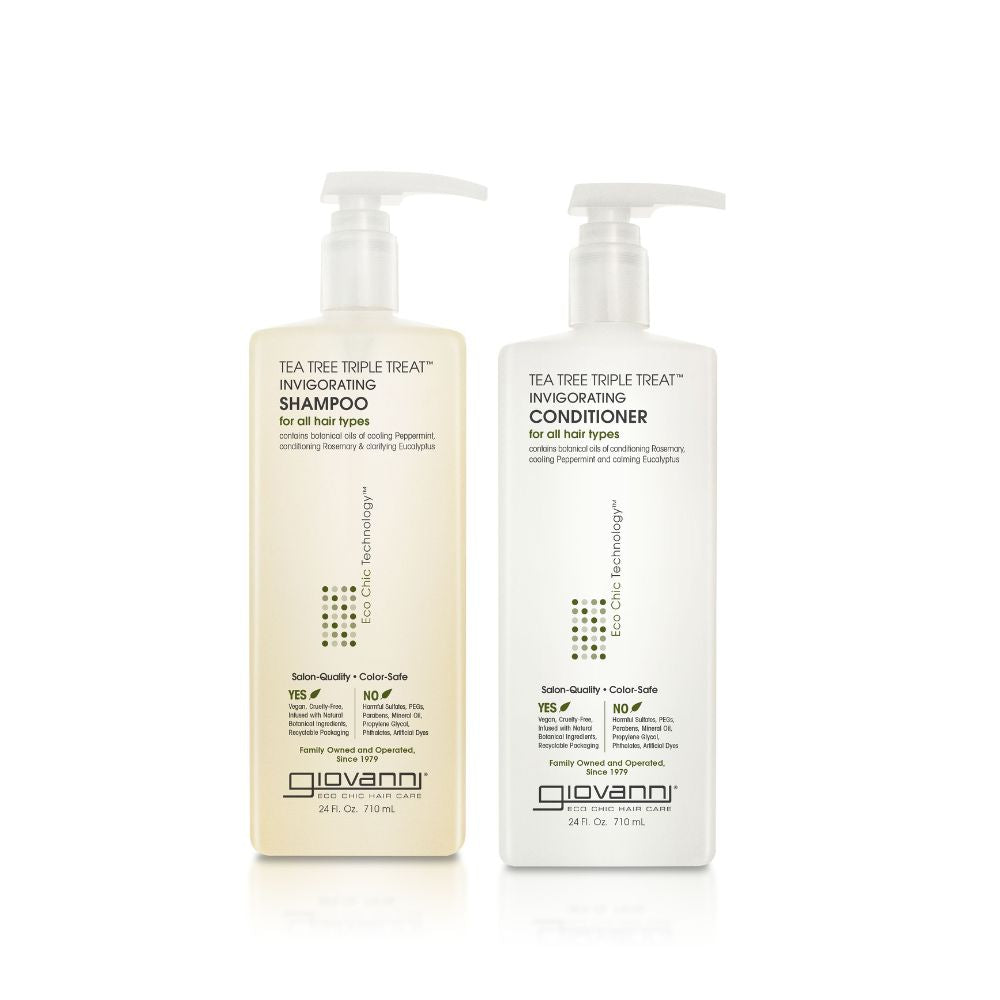 Giovanni Cosmetics - Coffret de soins capillaires à l'arbre à thé - Shampoing et après-shampooing
