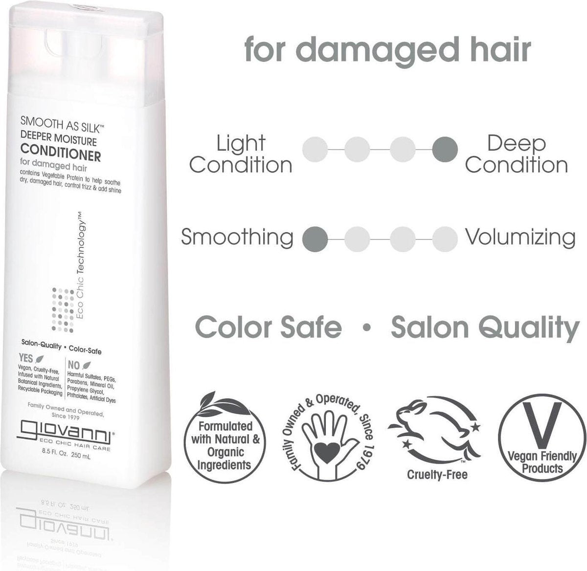 GC - Smooth as Silk Hair Care Set - Shampoo + Conditioner 2x 250ml
