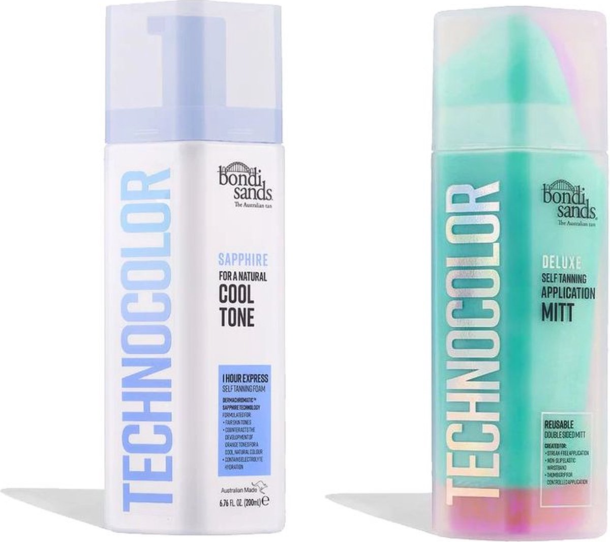 Bondi Sands Technocolor Mousse Autobronzante Express 1 Heure - Saphir - 200 ml + Gant d'Application Technocolor