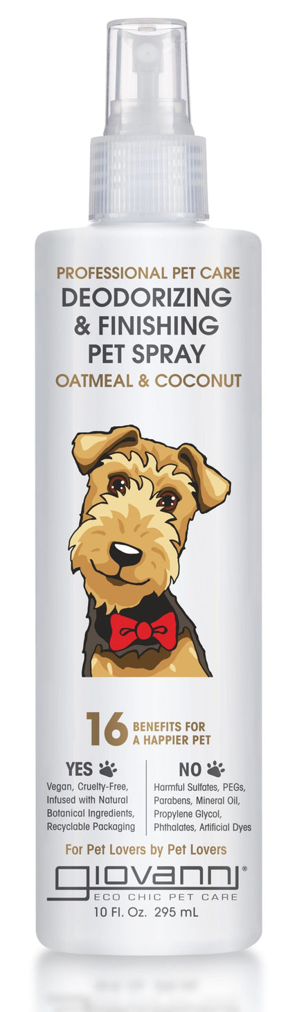 Giovanni Cosmetics - Professional Deodorizing & Finishing Pet Spray - Oatmeal & Coconut - 295ml