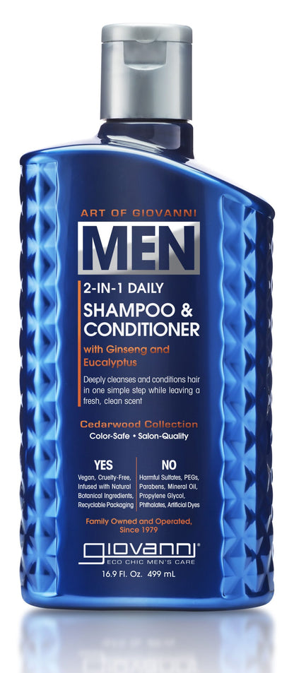 Giovanni Cosmetics - Shampoing et revitalisant quotidien 2 en 1 pour hommes 499 ml