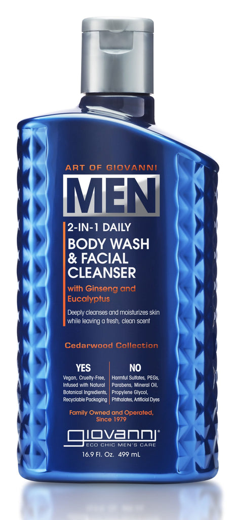 Giovanni Cosmetics - Nettoyant quotidien pour le corps et le visage 2 en 1 pour hommes 499 ml