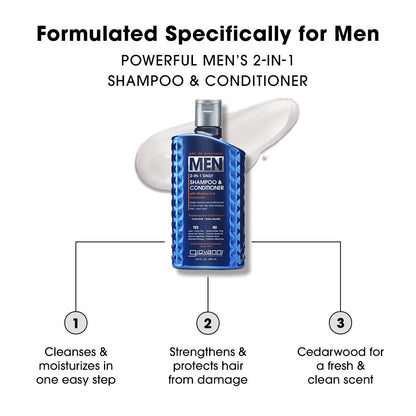 Giovanni Cosmetics - Shampoing et revitalisant quotidien 2 en 1 pour hommes 499 ml