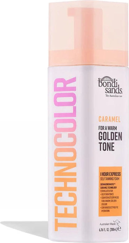 Bondi Sands Technocolor 1 Hour Express Self Tanning Foam - Caramel - 200ml + Technocolor Application Mitt