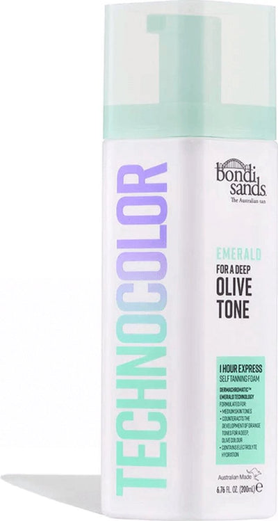 Bondi Sands Technocolor Mousse Autobronzante Express 1 Heure - Émeraude - 200 ml + Gant d'Application Technocolor
