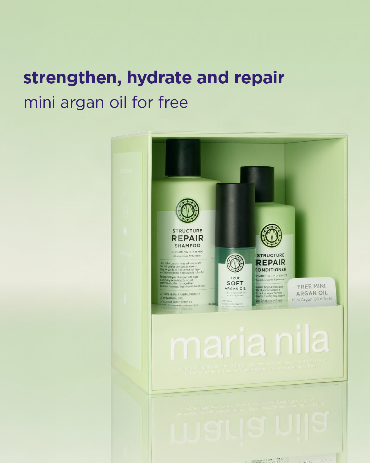 Maria Nila Structure Repair Beauty Box met mini Argan Oil