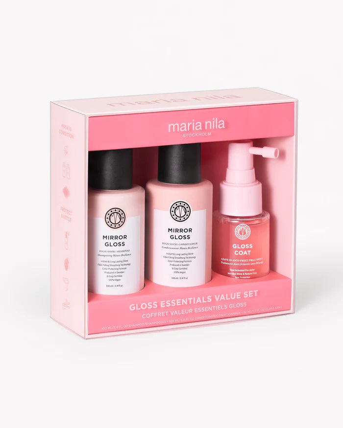 Maria Nila Mirror Gloss Essentials Value Set - complete high shine routine in een voordeelset