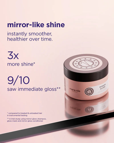 Maria Nila Mirror Gloss Masque - haarmasker dat pluis temt en de haarschubben verzegelt