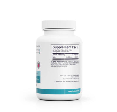 Foligain supplément de biotine à dissolution rapide 10 000 MCG