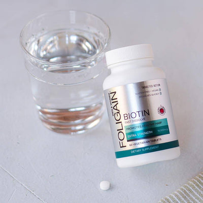 Foligain supplément de biotine à dissolution rapide 10 000 MCG