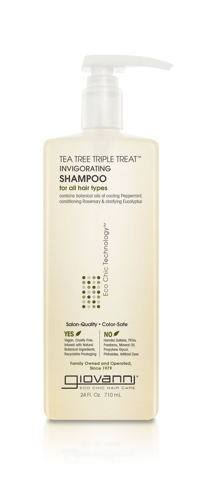 Giovanni Cosmetics - Shampooing revigorant Tea Tree Triple Treat