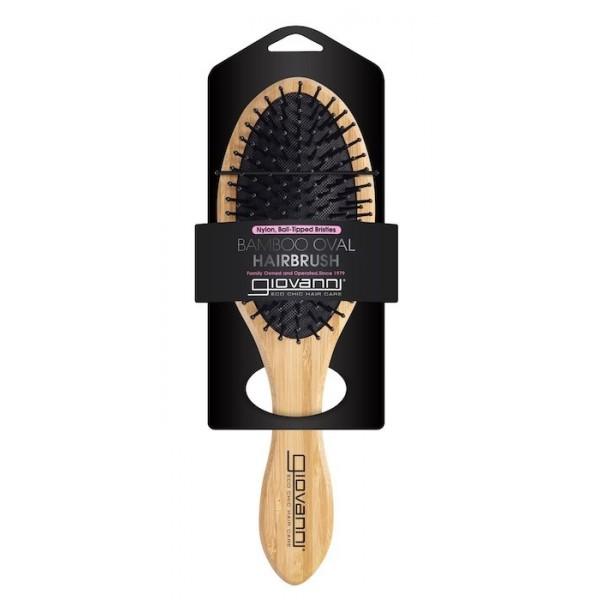 Giovanni Cosmetics - Hair Brush - Bamboo Oval Hair Brush with Nylon Bristles