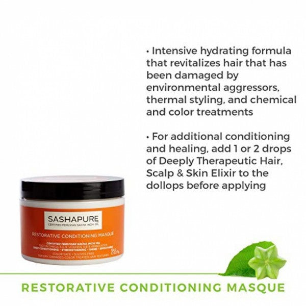 Sashapure Masque revitalisant réparateur 227 gr