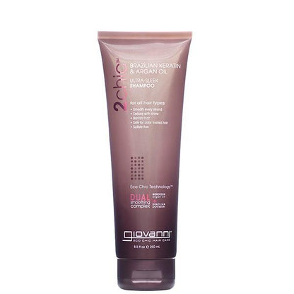 Giovanni Cosmetics - 2chic® - Shampoing ultra-lissant à la kératine brésilienne et à l'huile d'argan