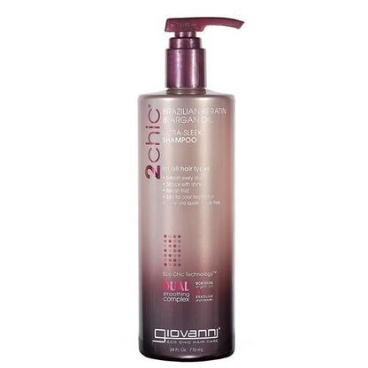 Giovanni Cosmetics - 2chic® - Shampoing ultra-lissant à la kératine brésilienne et à l'huile d'argan